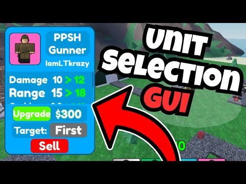 How I made UNIT SELECTION GUI for my Roblox Tower Defense Game... (Day 12)