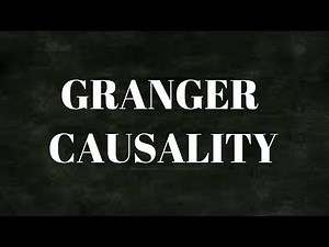 What is Granger Causality | Time Series | Statistical Modeling | Forecasting