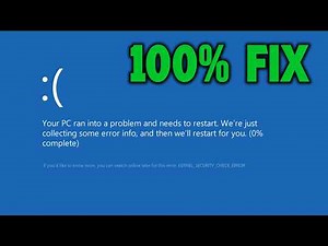 How to fix kernel security check failure blue screen in windows