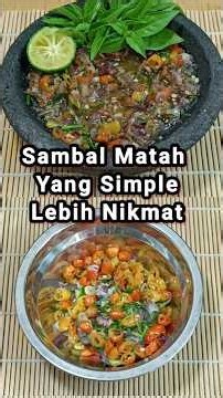 Simple Sambal Matah recipe, just slice it up for an amazing taste. #recipe #simple #cooking