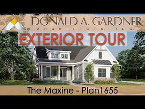 Cottage house plan with a narrow width and a two-story floor plan | The Maxine