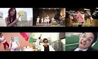 Mix of 6 videos from youtube : Gangnam Style 6 Mashup