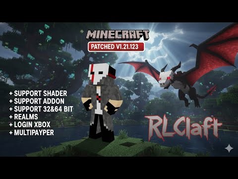 MCPE 1.21.123 Download! + RLCraft Map 🤯 FREE Install for Mobile!