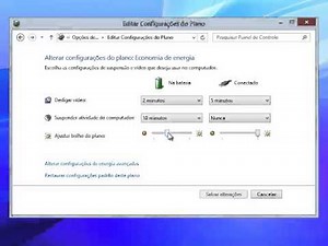 Como ajustar brilho tela windows 8