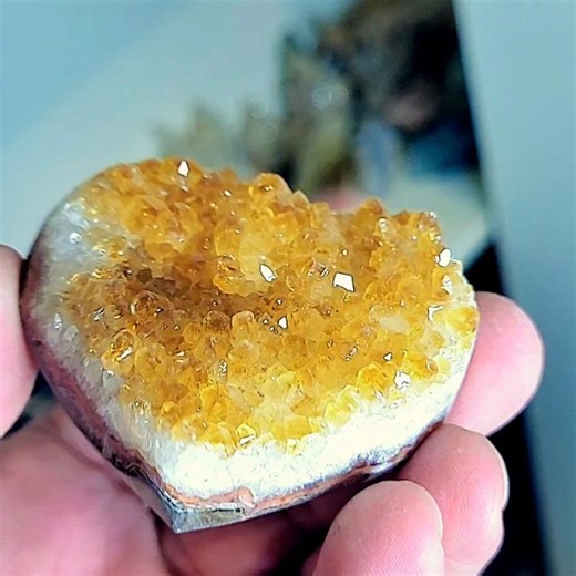 Natural Citrine Druzy Heart Crystal – Golden Yellow Quartz Cluster – Healing Crystal Gift – Free Shipping - Etsy