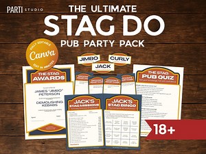 Stag Do Party Pack Printable Bachelor Party Games Groom Roast Cards Stag Night Challenges DIY Stag Ideas Instant Download Fun Games - Etsy Canada