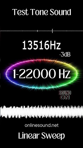 Short Hearing Test. Sound 1-22000 Hz (Linear Sweep) #frequency #sound #hz #hearingtest #lifehacks