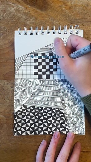 Page 20 of my sketchbook Ruler patterns #doodleart #patterntutorial #coolpatterns