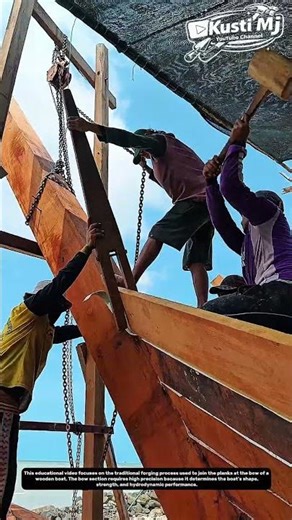 Precision Hammering at the Bow | Traditional Wooden Boat Plank Joining Process.