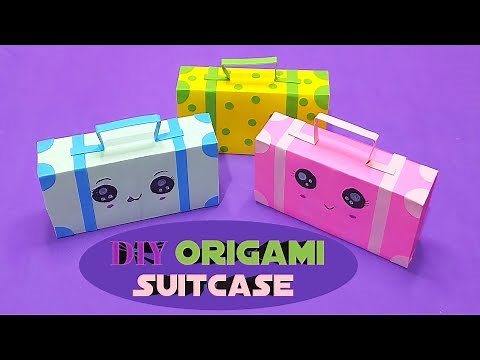 DIY Paper Suitcase Gift Box | Origami Suitcase | How To Make Paper Suitcase | Back to School Crafts