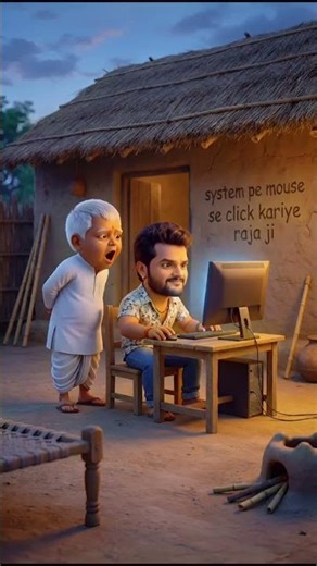 System pe Mouse se Click Kariye Raja Ji! 😂🔥 #BihariComedy #Viral #Trending #YouTubeShorts #India