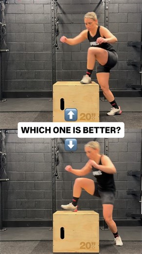 Coach Kim on Instagram: "Can you tell the difference? Inside or outside foot first? Personally I go for inside foot as far over the box as possible, step the other foot in at the top and the first foot down to the other side. What about you? #fitness #gymtips #coach #boxovers #hyrox"