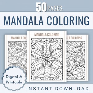 Printable Mandala Coloring Pages for Adults Coloring Pages for Mindful Mandala Art Printable Stress Relief Mandala Coloring Pages Template - Etsy