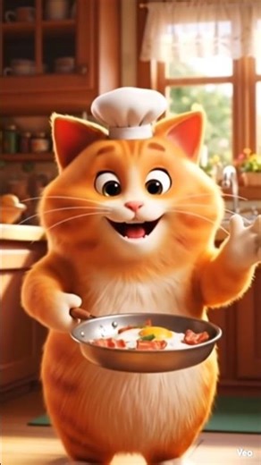 Cute Cat Chef 😻🍳#cutecat #animation