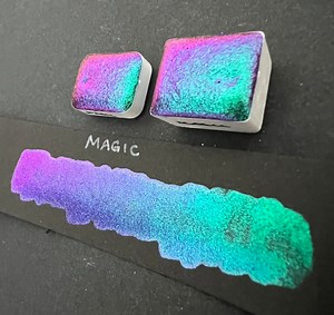 Magic Intense Sparkly Colorshift Vegan Handmade Watercolor Green Colourshift Countdown to Christmas Supershift Quarter Pan or Half Pan - Etsy UK