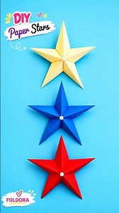 DIY 3D Paper Stars ⭐ | Easy Paper Craft