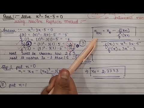 🔵NUMERICAL-1 || Solving Equations Using the Newton-Raphson Method: A Step-by-Step Approach