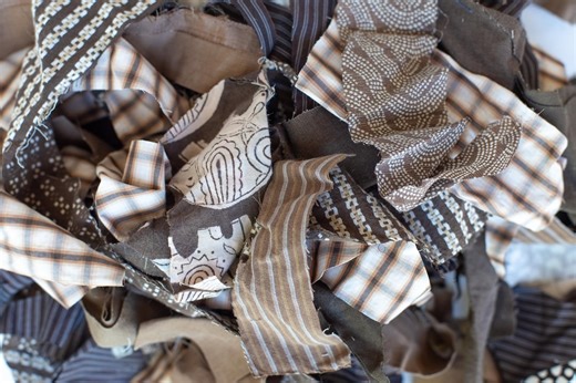 Dark Brown Fabric Scraps | Crumbs for Slow Stitch, Appliqué, Collage - Etsy