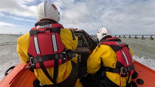 Join our volunteer crew for a bumpy ride on our lifeboat Spirit of Fidelity as they leave Littlehampton Harbour. RNLI #SavingLivesAtSea | Littlehampton RNLI Lifeboat Station