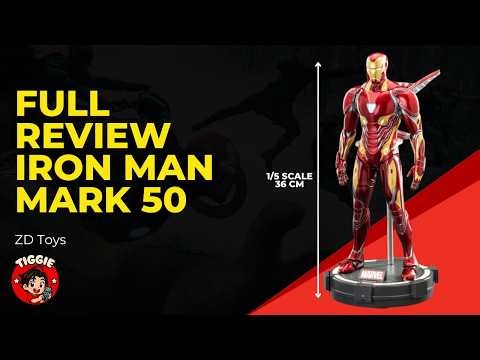 ZD Toys Iron Man Mark 50 1/5 Scale FULL Review | HUGE Nano Suit Figure!