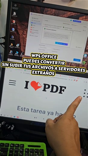 No uses más esto con WPS Office puedes convertir sin necesidad de subir tus archivos a la nube