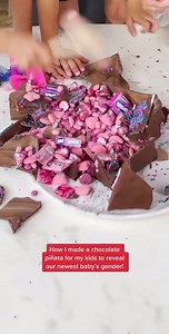 7K views · 59 reactions | This is how you can make a chocolate piñata! Get all the details here >> https://7daysofplay.com/uniqu-gender-reveal-chocolate-pinata | 7 Days of Play | Facebook