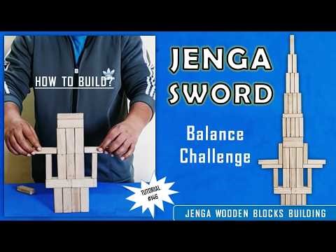 Building a Vertical Jenga Sword 🗡️ – Ultimate Balance Challenge (Jenga Tutorial #146) #jenga #sword
