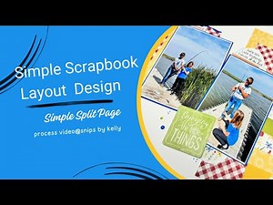 Simple Scrapbook Layout with a Split Design