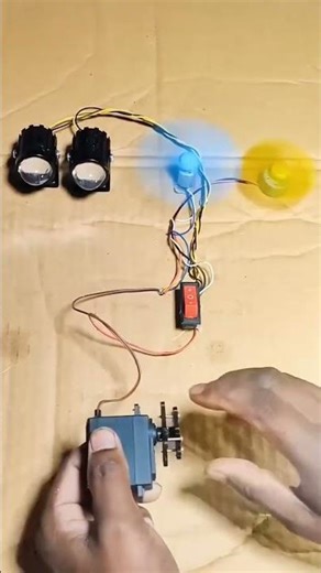 DIY Electronic Project Uses DC gear motor as generators LED lights, and fan propellers #shorts #diy