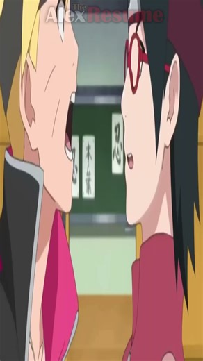 El Beso de Boruto y Sarada, la Reencarnación del Amor de Naruto y Sasuke 😱 #funny #boruto #anime