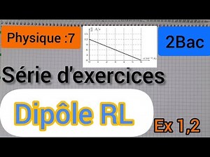 dipôle RL : série d'exercices : Ex 1,2: 2bac الثانية بكالوريا