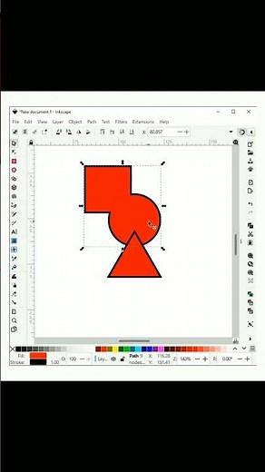 How to unify objects in inkscape - easy ? #short #logo #inkscape #illustrator