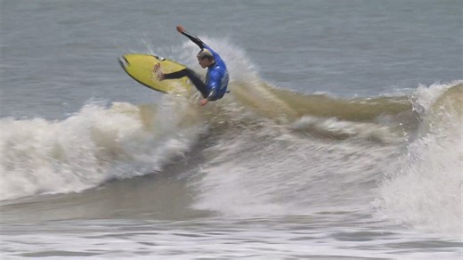 1.6K views · 43 reactions | Cruz Dinofa at the National Scholastic Surfing Association New Jersey High School State Championships in Atlantic City, New Jersey, USA (May 31, 2025) #surfing #surfcontest #nssasurf #jerseyshore #actionsports | Scott Michael Miller Photography | Facebook