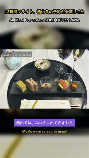 13時間フライト、機内食の予約が全滅してた