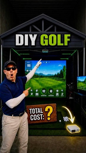 Testing My Carport DIY Golf Simulator with a Driver! #Golf #DIY
