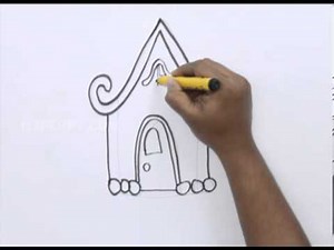 How to Draw a Gingerbread House