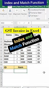 Index and Match Function in Excel ll Excel Tips ll Computer tips #reels #instagram #fbreels | Computer Tech