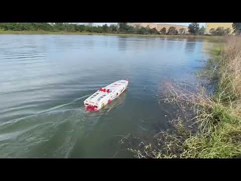 Bonzi Sports & Arrow Shark M8 sterndrives Epic 60” twin in-line rc boat TEAM APACHE Offshore racing