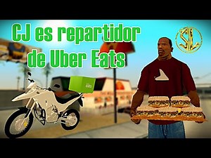 CJ is a UBER EATS delivery man GTA San Andreas Simply Loquendo 2022