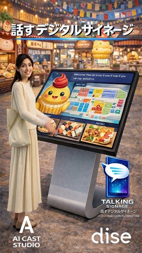 AI CAST STUDIO AIアバターとAIエージェント テーマパーク編 #dise #ファンファクトリー #デジタルサイネージ #aiエージェント #aiアバター #cms #テーマパーク