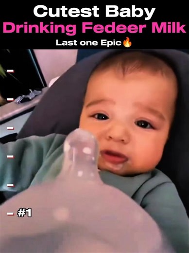 Cutest baby drinking feeder milk moments! 👶🍼