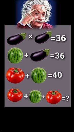 Can You Solve This Math Fruit Puzzle ??? #maths #mathematics #puzzle #shorts #brainteaser #genius