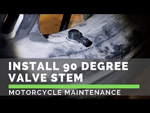 Install 90 Degree Valve Stem on Motorcycle Wheel