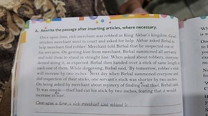 A. Rewrite the passage after inserting articles, where necessar... | Filo