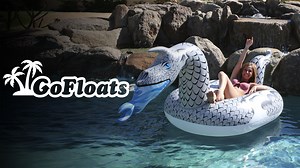 Watch GoFloats Giant Inflatable Dragon Pool Float with Drink Float on Amazon Live