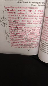 Types of hemolytic transfusion reactions:Hemolytic reaction (... | Filo