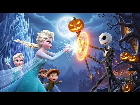 Frozen Halloween: Elsa's Kids vs. The Pumpkin King! 👑🎃