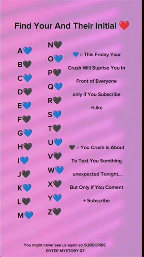 Find Your Crush Initial 💖 | Love Test Game 😍🫣