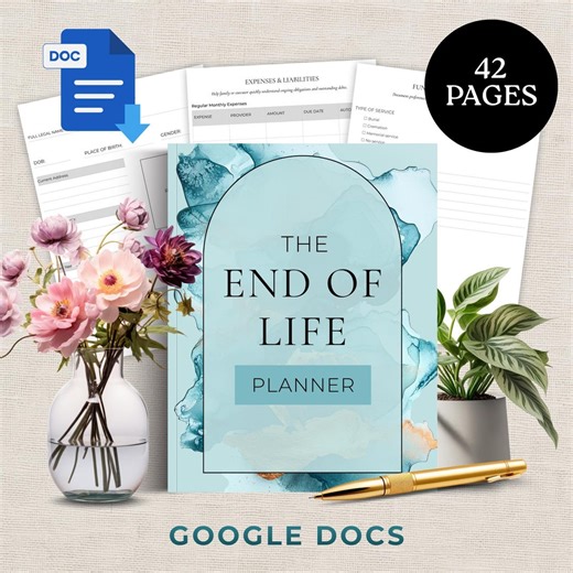 End of Life Planner Google Docs | Just in Case Planner | Death Binder | Final Wishes & Important Documents Organizer - Etsy