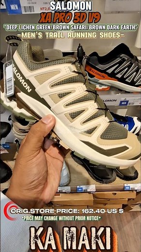 SALOMON XA PRO 3D V9 "DEEP LICHEN GREEN/BROWN SAFARI/BROWN DARK EARTH" -MEN'S TRAIL RUNNING SHOES-